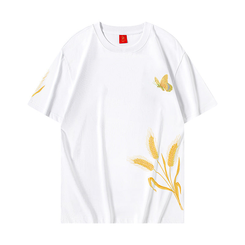 Adam – T-shirt en Coton avec Broderie Florale
