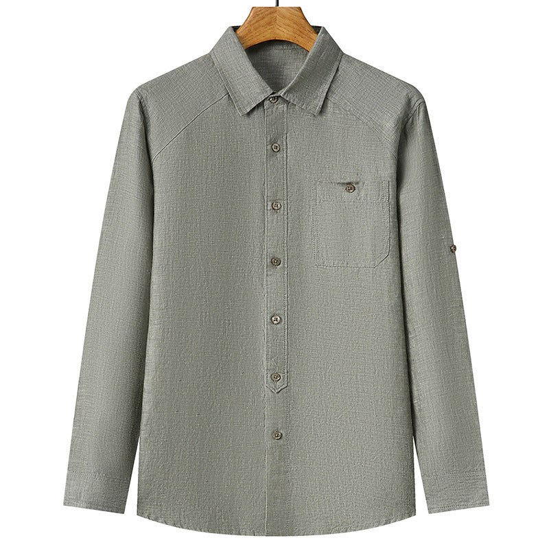 Kris – Manteau Cardigan en Lin Pur Printemps et Été pour Hommes