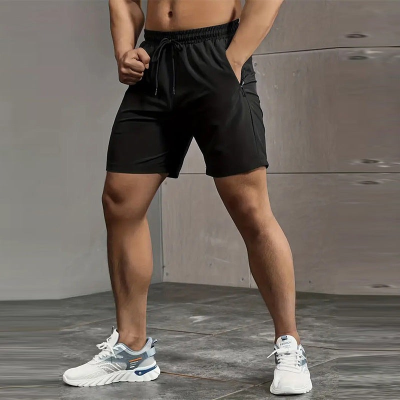 Stan – Shorts de sport en soie glacée amples et à séchage rapide