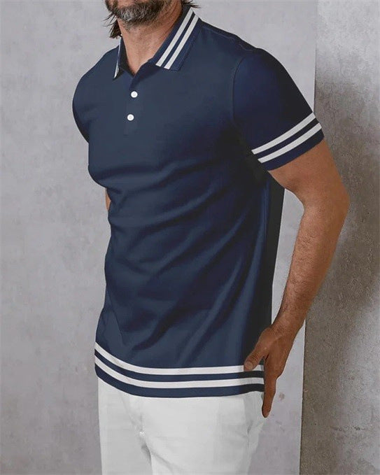 Tristan – T-shirt à Rayures Imprimé 3D