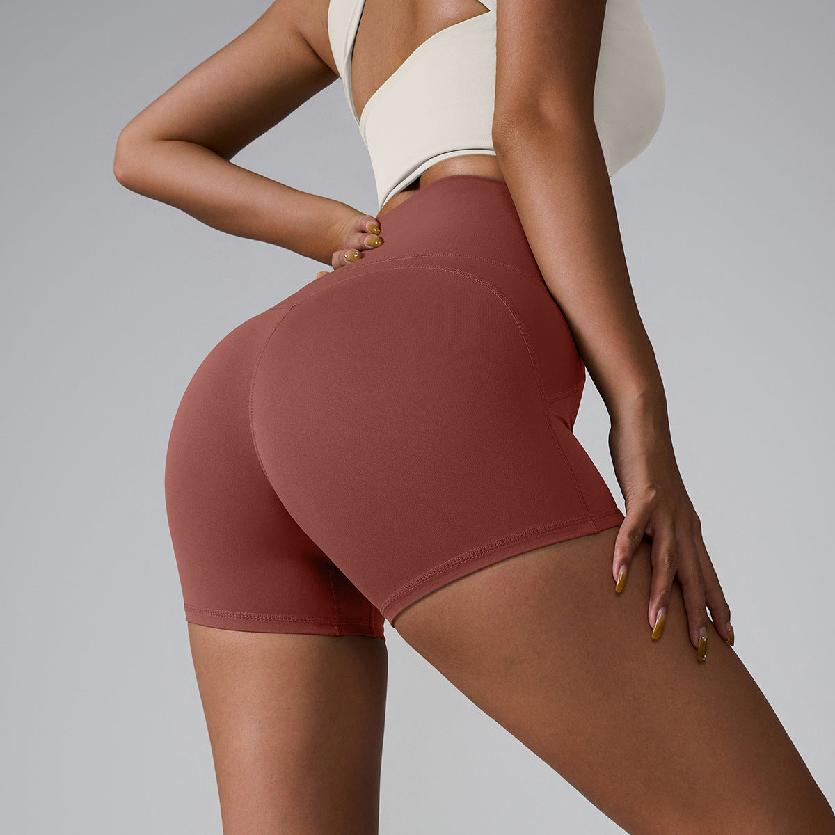 Abigail – Shorts de Yoga à Taille Haute