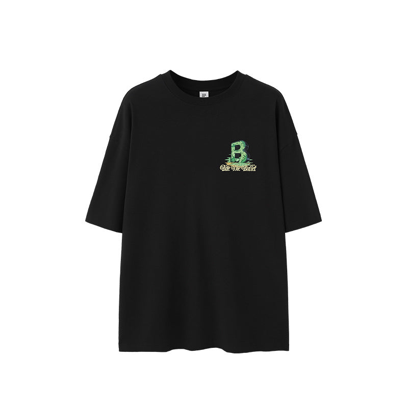Mitchell – T-shirt Imprimé Lettre B, Style Décontracté