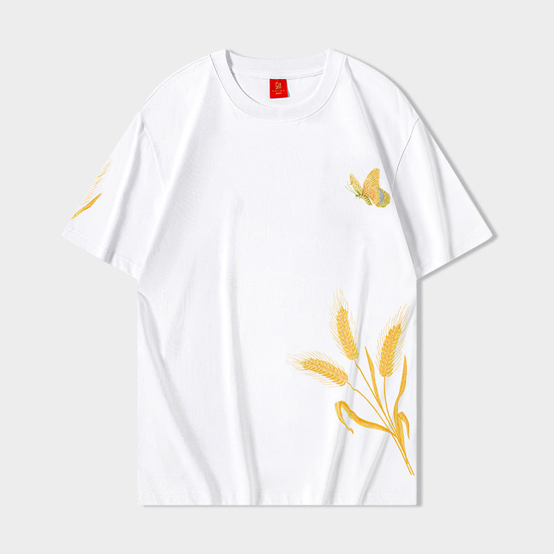 Adam – T-shirt en Coton avec Broderie Florale