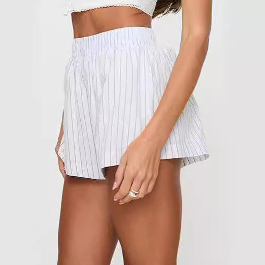 Fiona – Shorts Rayés à Poches Amples