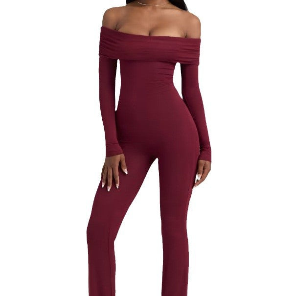 Margaret – Combinaison à Manches Longues avec Mise en Forme de la Taille et Pantalon Droit