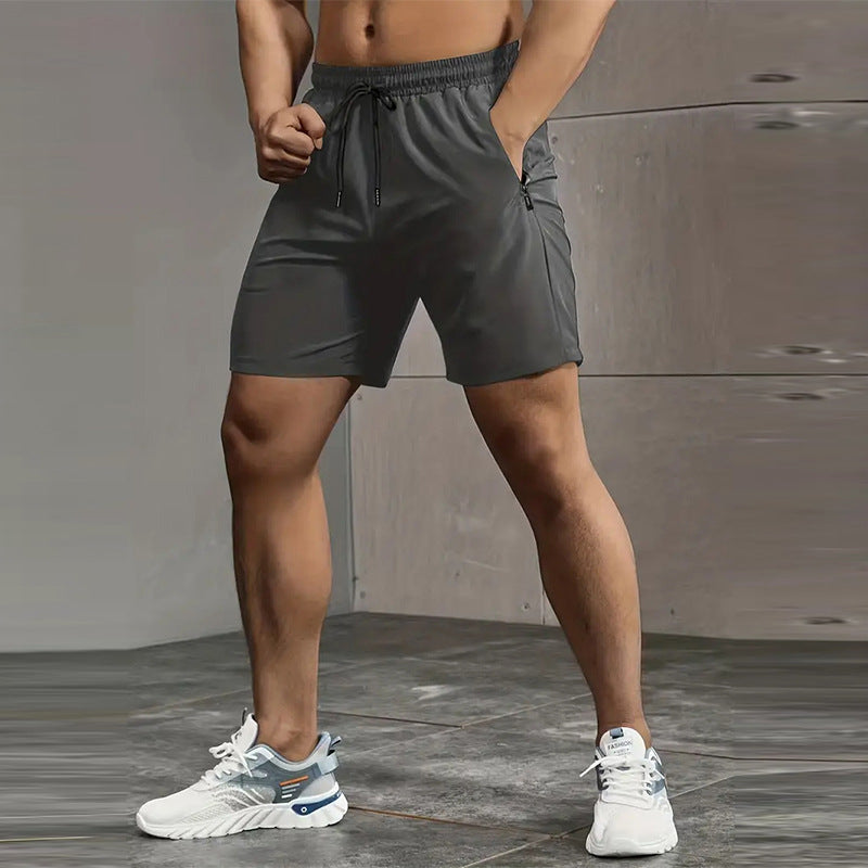 Stan – Shorts de sport en soie glacée amples et à séchage rapide