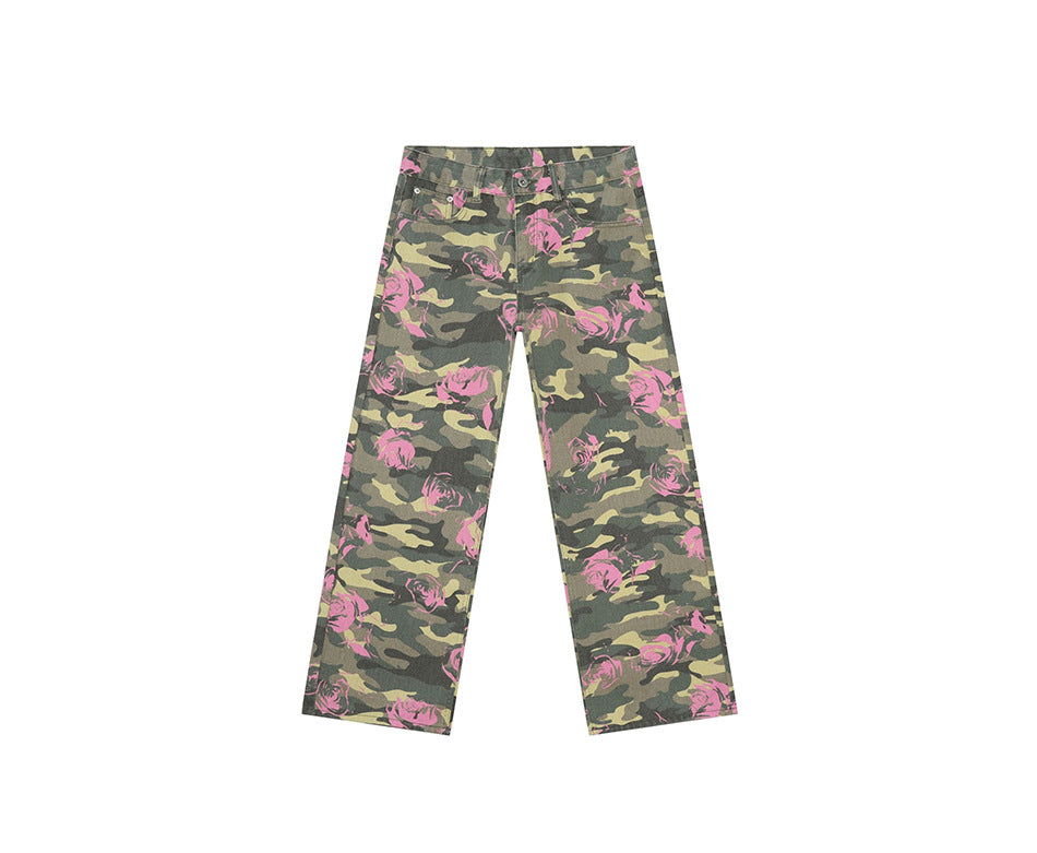 Will – Jean Droit Style Basique Camouflage Lavé