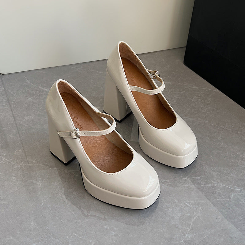 Sandra – Chaussures à Talon Chunky Rétro pour Femmes