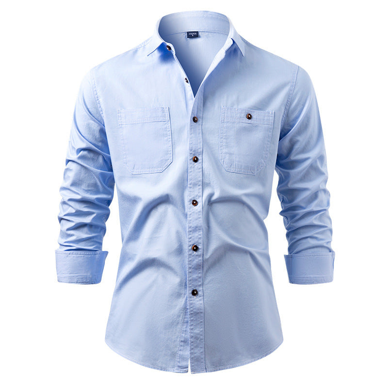 Perry – Chemise en Denim Rétro Américain Coton