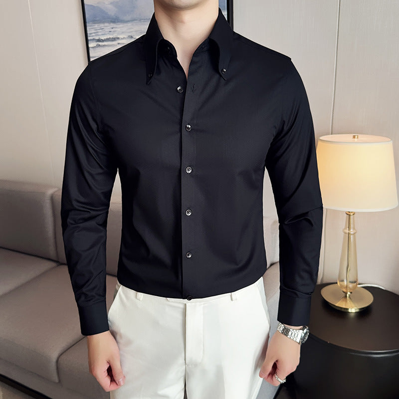 Douglas – Chemise à manches longues sans repassage pour homme