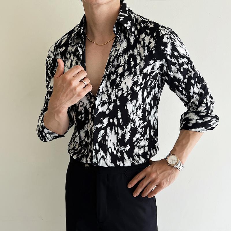 Ben – Chemise Slim Imprimée Personnalisée pour Homme