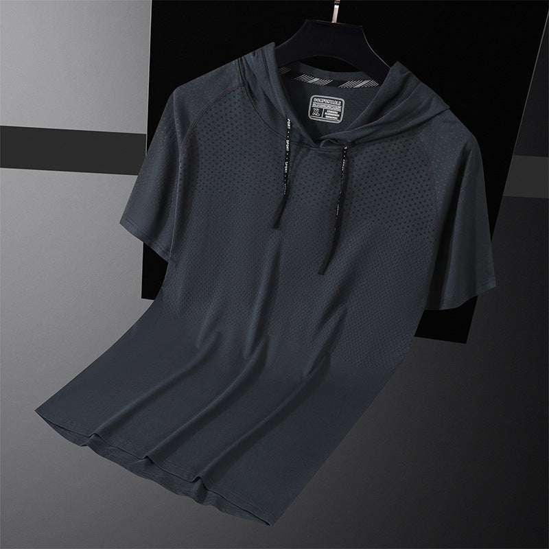 Derek – T-shirt à capuche à séchage rapide pour l'exercice