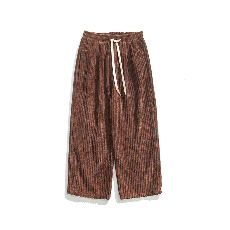 Amanda – Pantalon Décontracté Large en Velours Côtelé