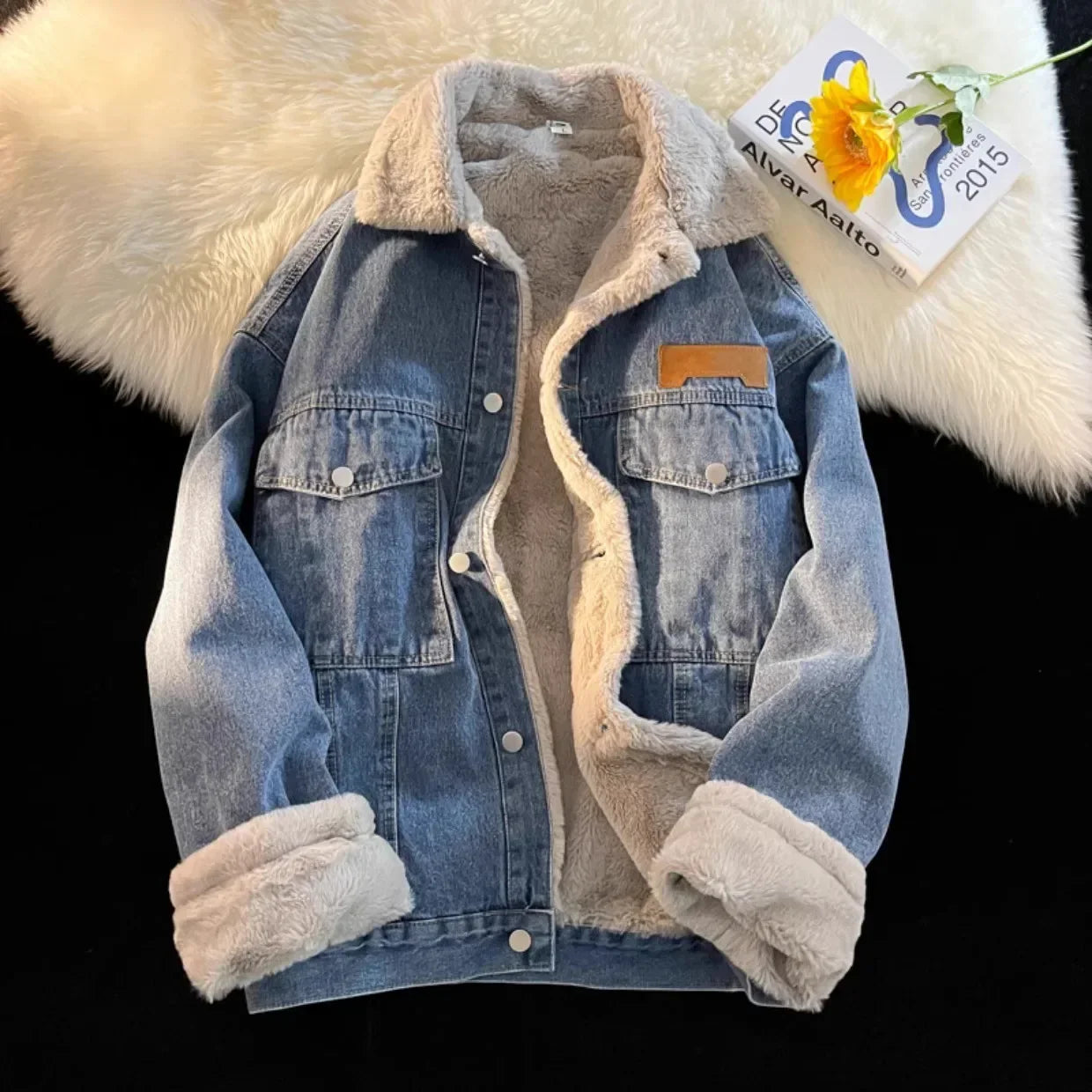 Gary – Veste en Jean Épaisse Avec Fleece Pour Hommes