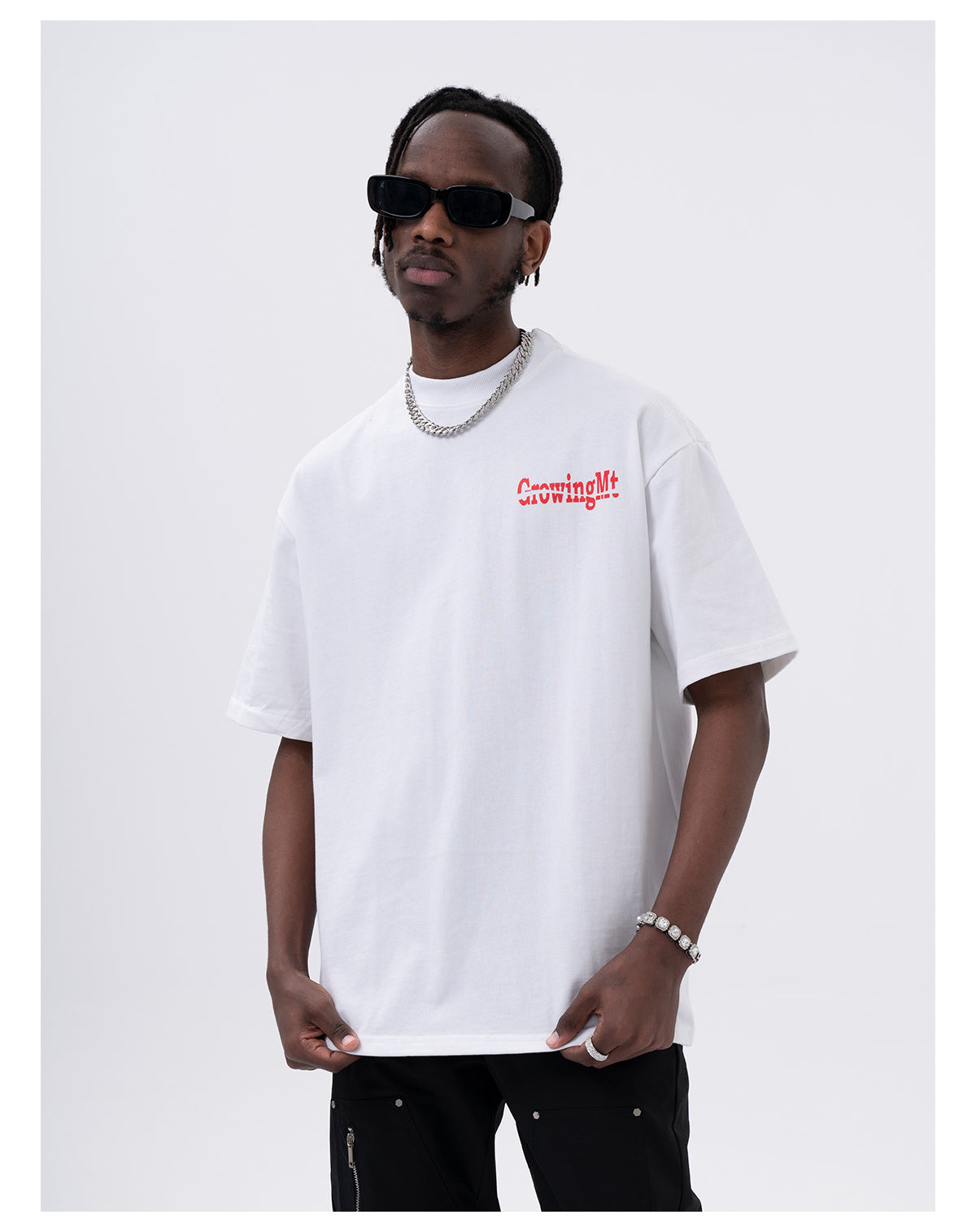 Gerald – T-shirt à Manches Courtes avec Imprimé Lettre au Dos