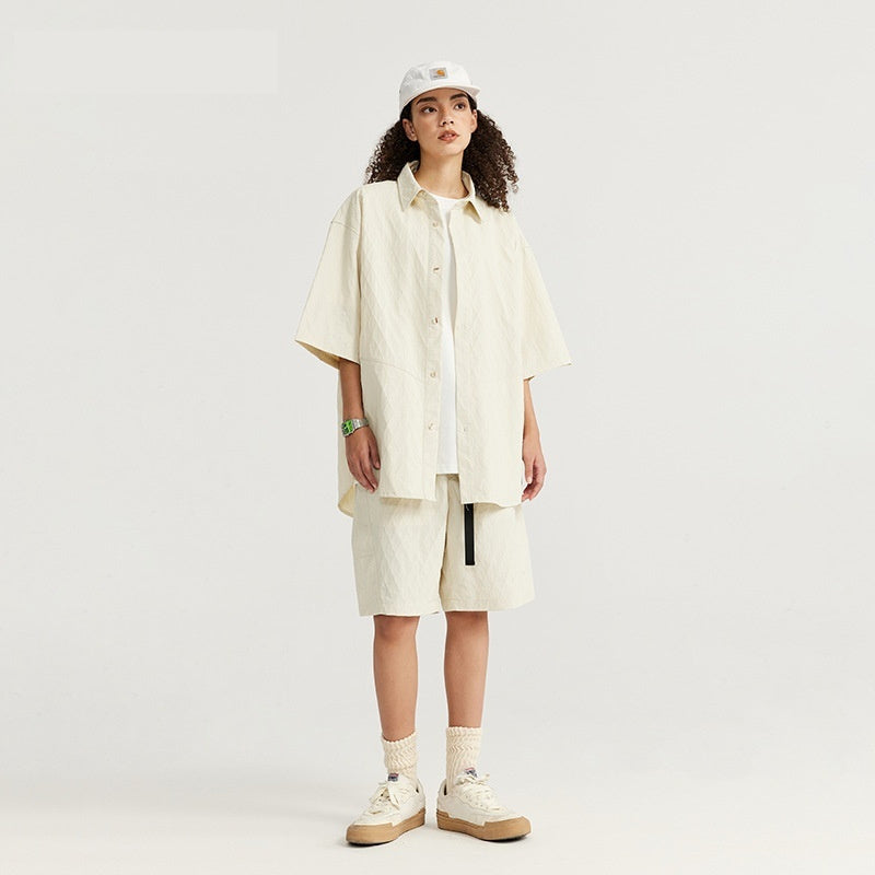 Peter – Pantalons Amples à Carreaux Jacquard