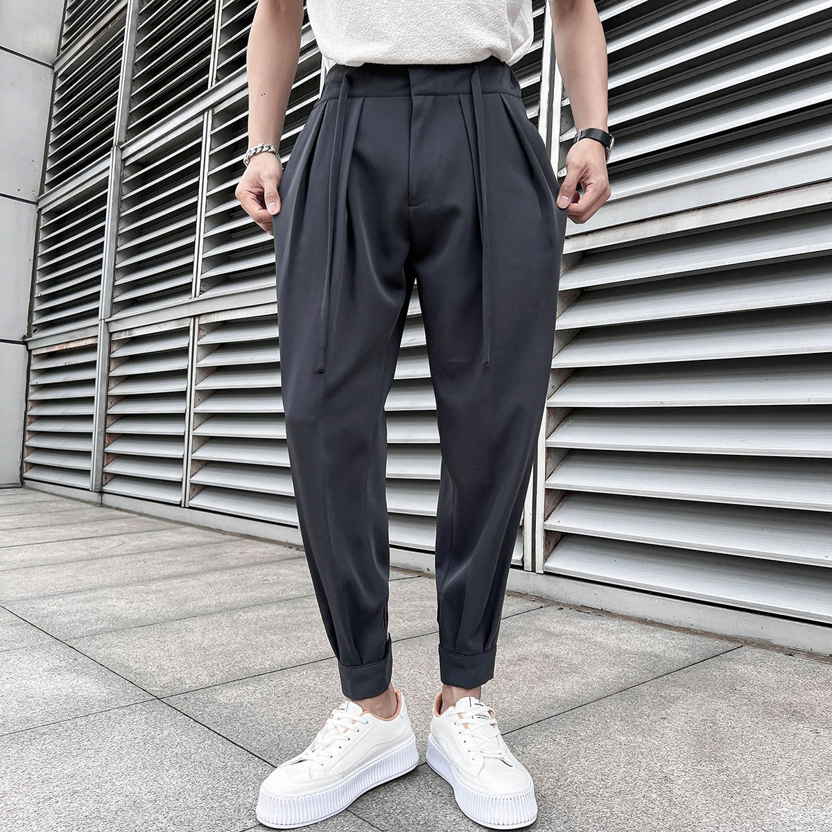 Mitchell – Pantalons à Taille Élastique et Fermetures Velcro