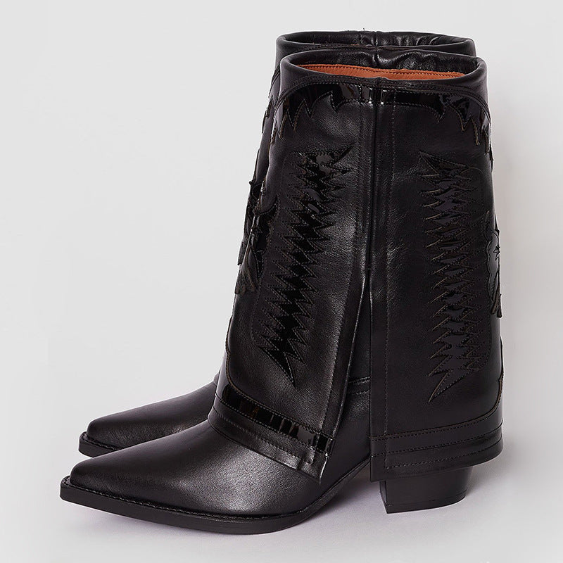 Margaret – Bottes à Talons Épais avec Pantyhauts pour Femmes