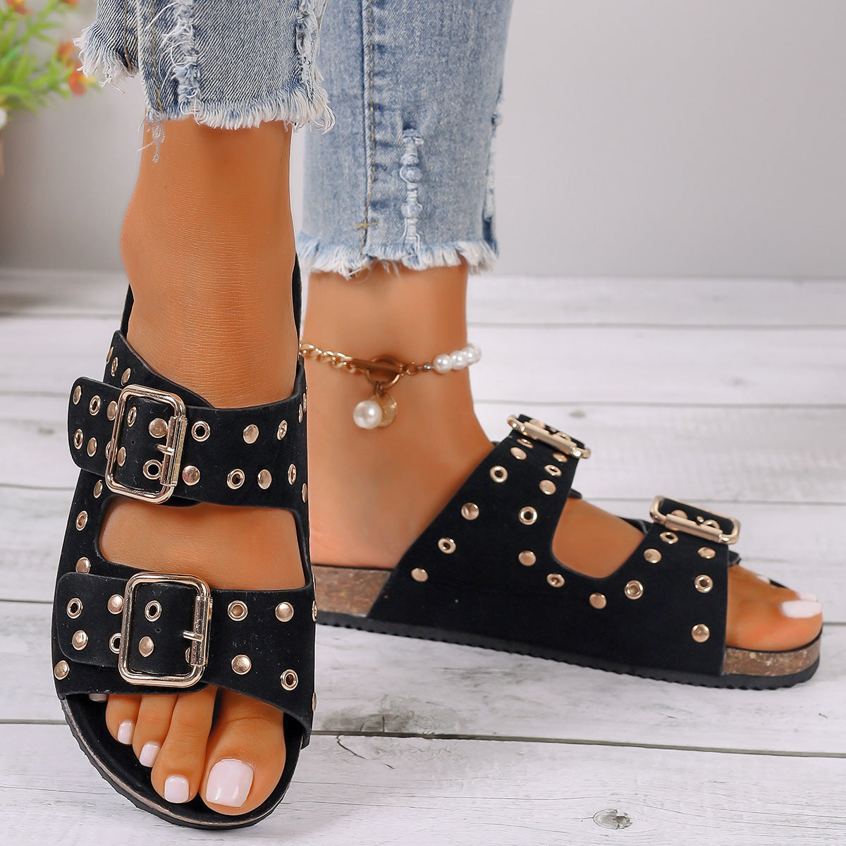 Kim – Chaussures de Plage à Semelle Épaisse avec Boucle