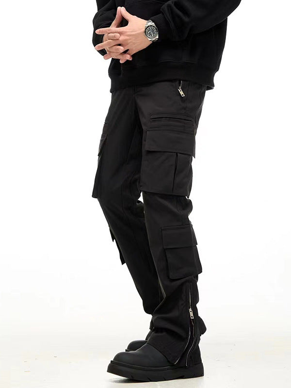 Kevin – Pantalon Cargo Large à Poches Multiples Noir
