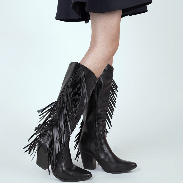 Lily – Bottes Martin à Franges de Mode Européenne et Américaine Grande Taille
