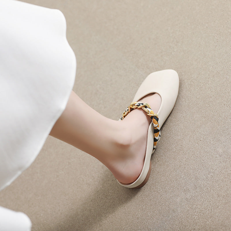 Alice – Chaussons Demi-Ouverts Larges pour Femmes