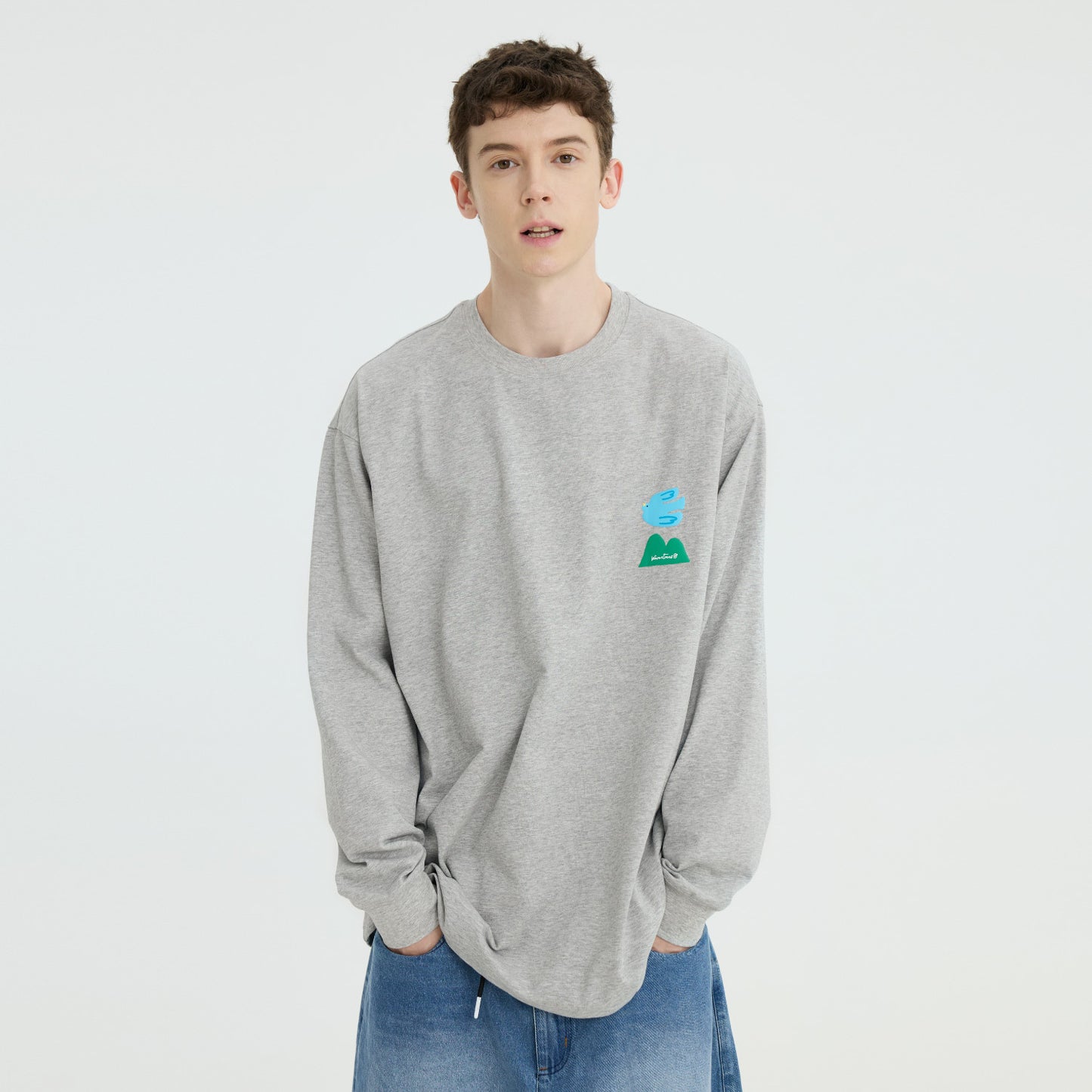 Tim – T-shirt à Manches Longues Col Rond pour Hommes