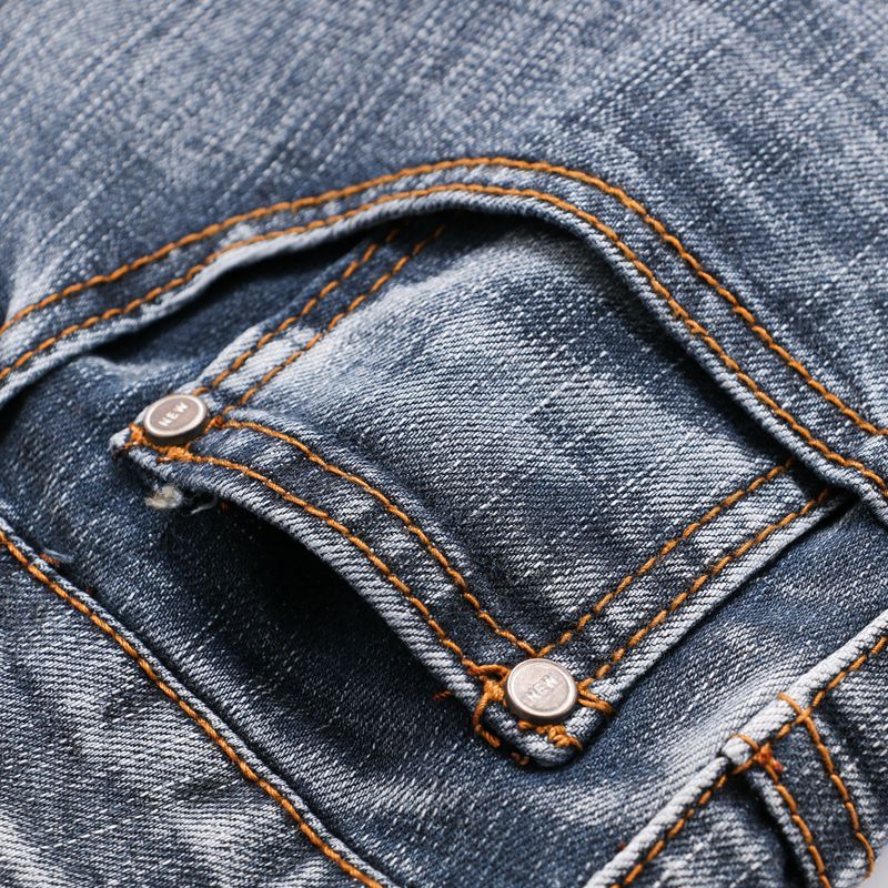 Samuel – Pantalon Droit Élastique en Denim pour Homme