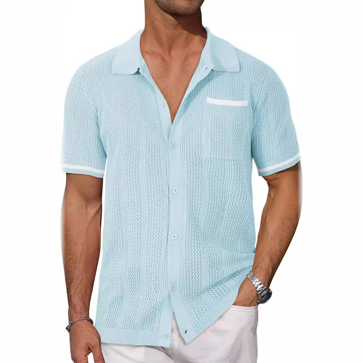 Sydney – Veste Cardigan D'été Respirante et Légère pour Homme