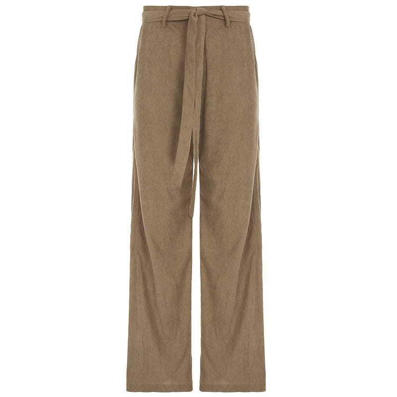 Abigail – Pantalon en Velours Côtelé Style Rétro