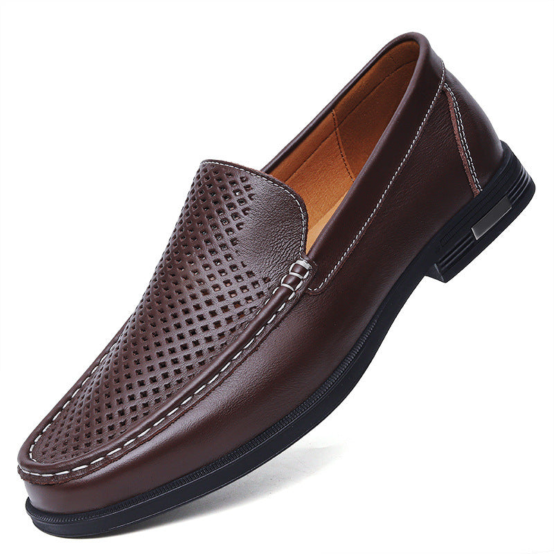Anthony – Chaussures d'Affaires Respirantes en Cuir Vegan Blanc