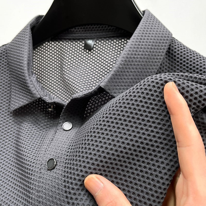 Cliff – T-shirt en Soie de Glace pour Hommes avec Maille