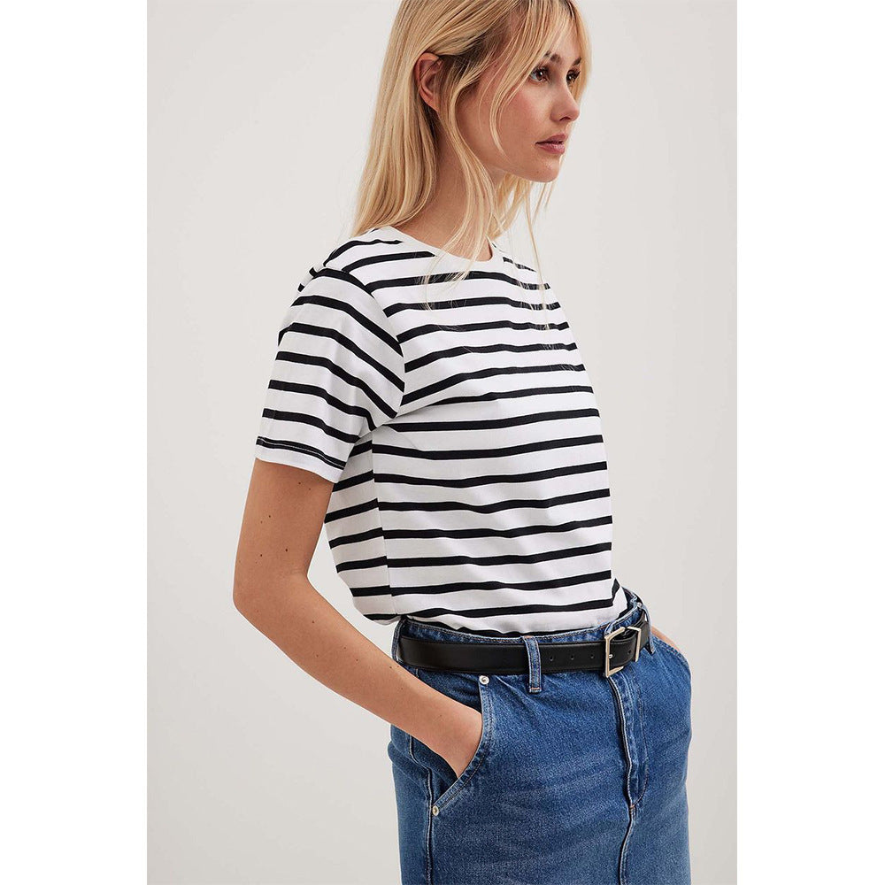 Charlie – T-shirt à Rayures en Coton Décontracté