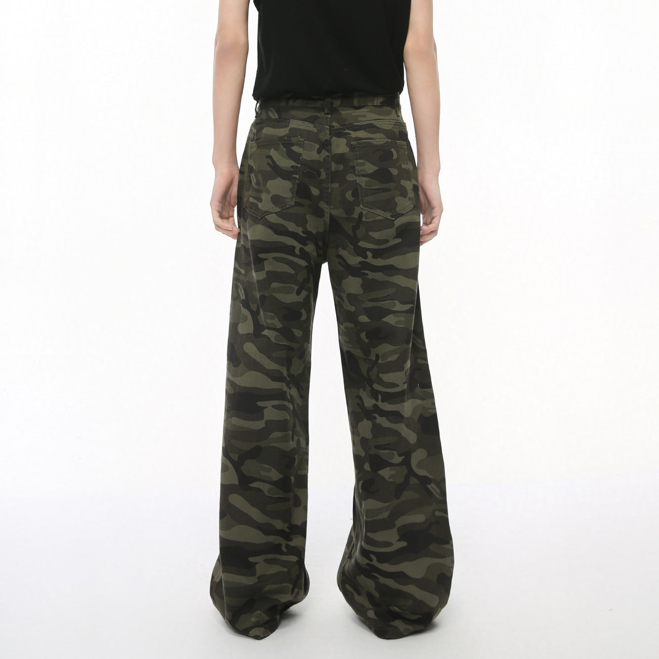 Gavin – Jean Camouflage Large à Jambes Droites