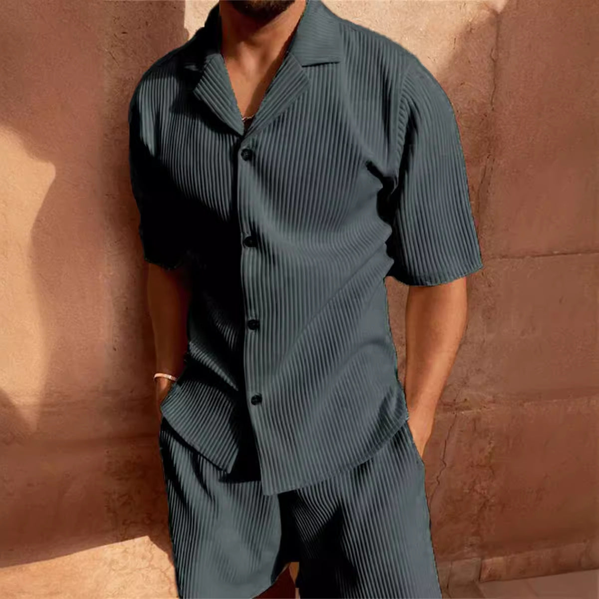 Ross – Ensemble Décontracté en Velours Côtelé à Col Polo pour Homme