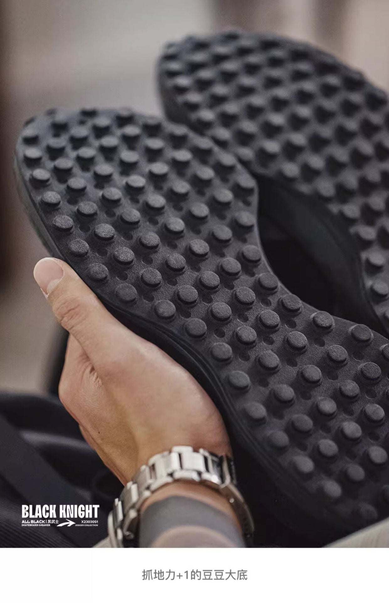 John – Chaussures de Sport à Plateforme Noir Graphite