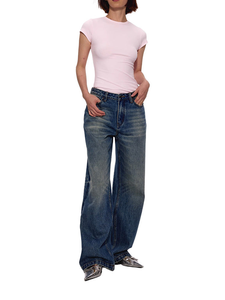 Wendy – T-shirt à Manches Courtes Col Rond à Effet Amincissant