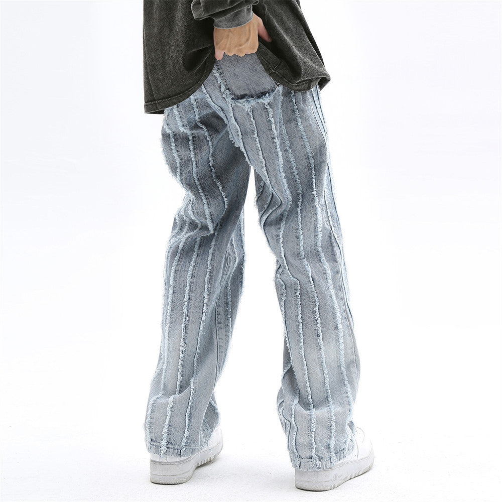 Abigail – Pantalon Ample à Jambes Larges avec Moustaches de Chat