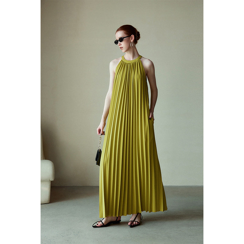Tracy – Robe Évasée Plissée de Vacances