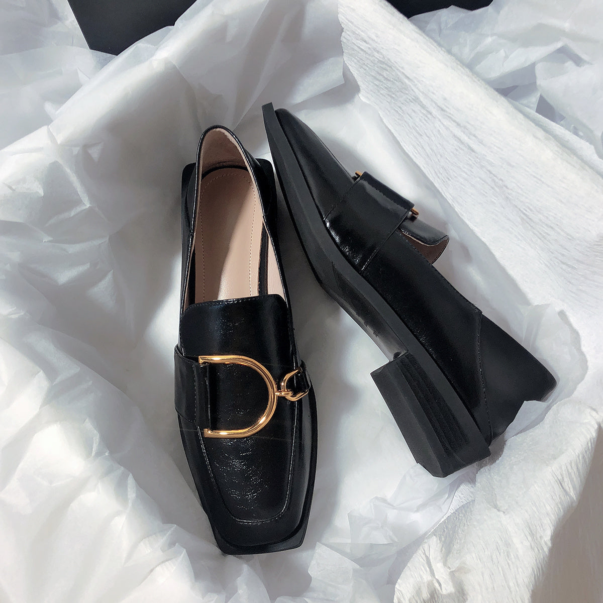 Ann – Mocassins plats deux-en-un en cuir vegan
