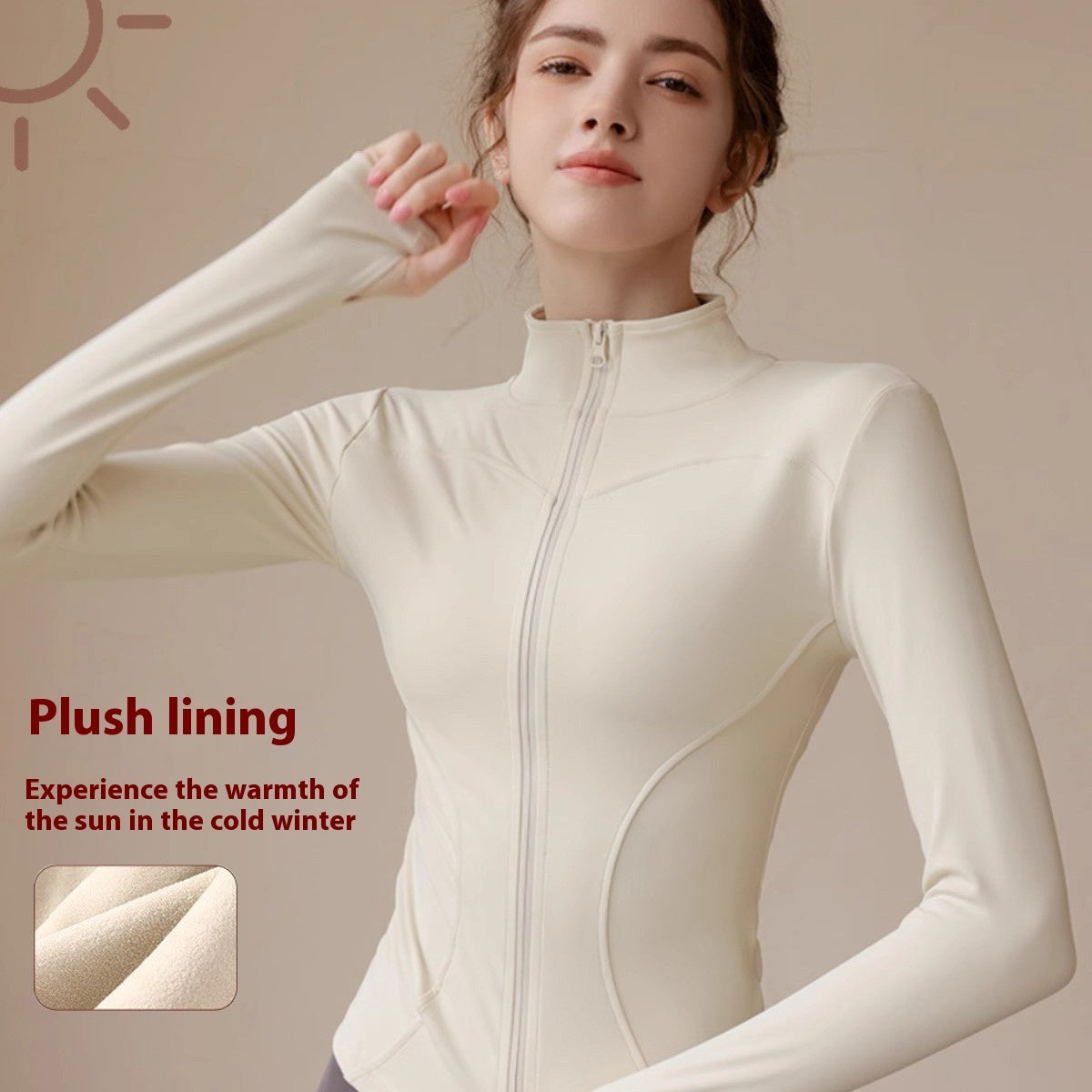Alice – Manteau de Sport à Col Montant Doublé en Polaire pour Femme