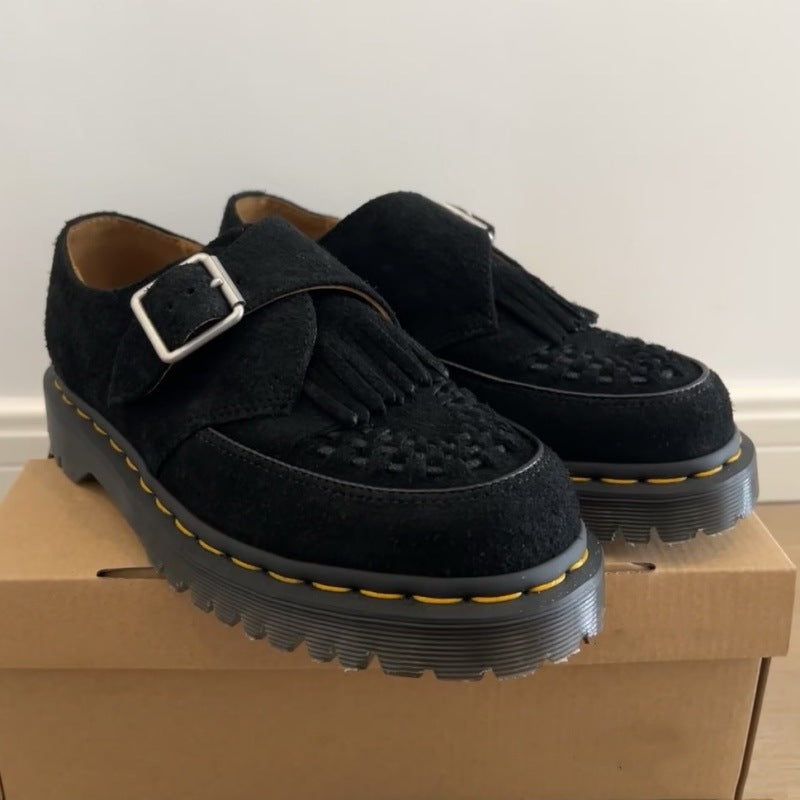Nicola – Chaussures à Franges en Cuir Végan Style Rétro