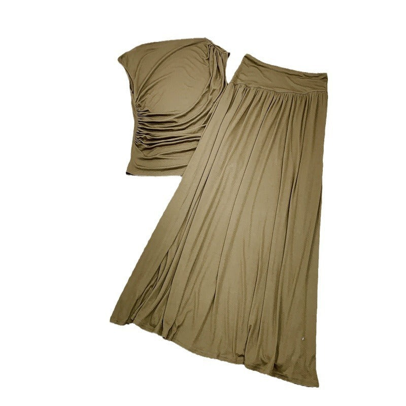 Denise – Ensemble Haut et Jupe en Tencel Lourd