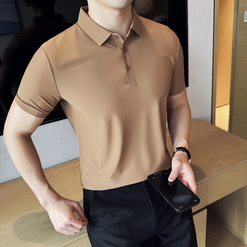 Micheal – T-shirt fin à couleur unie pour homme