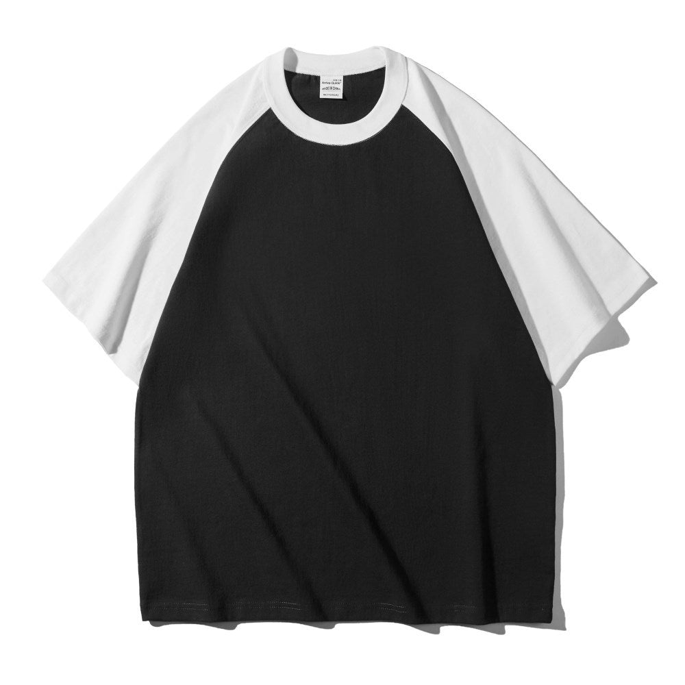 Samuel – T-shirt Épais à Manches Courtes Raglan Contrastées