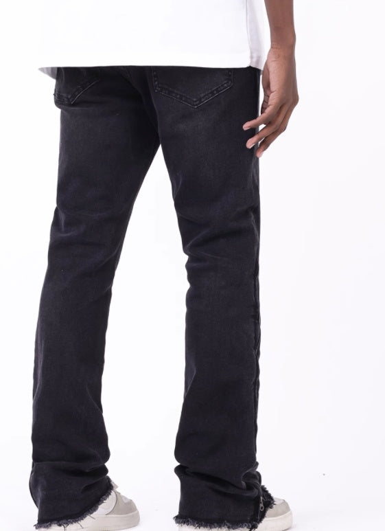 Darren – Pantalon en Denim Décontracté Taille Moyenne Élastique