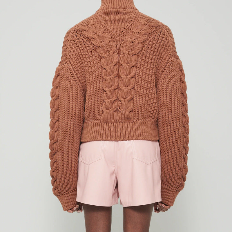 Imogen – Shorts Droits Taille Haute en Cuir Vegan