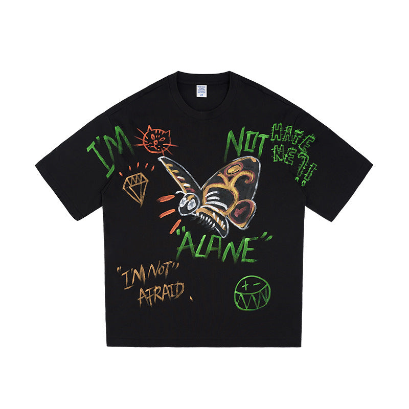 Charlie – T-shirt Graffiti Imprimé Ample à Manches Courtes
