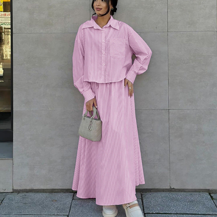 Charlotte – Ensemble Deux Pièces à Rayures Commuter