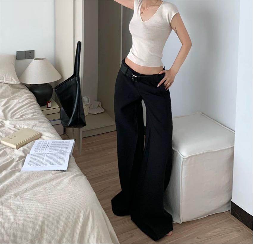 Sophia – Pantalon Costume Taille Basse Femme